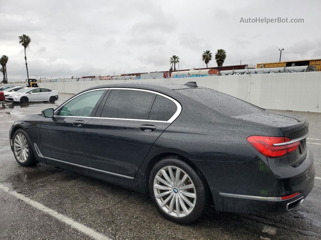 2019 Bmw 740 I Черный vin: WBA7E2C59KB216484