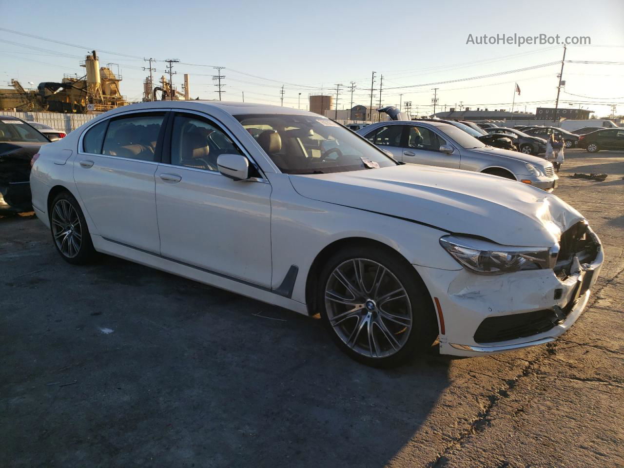 2019 Bmw 740 I White vin: WBA7E2C59KB454089