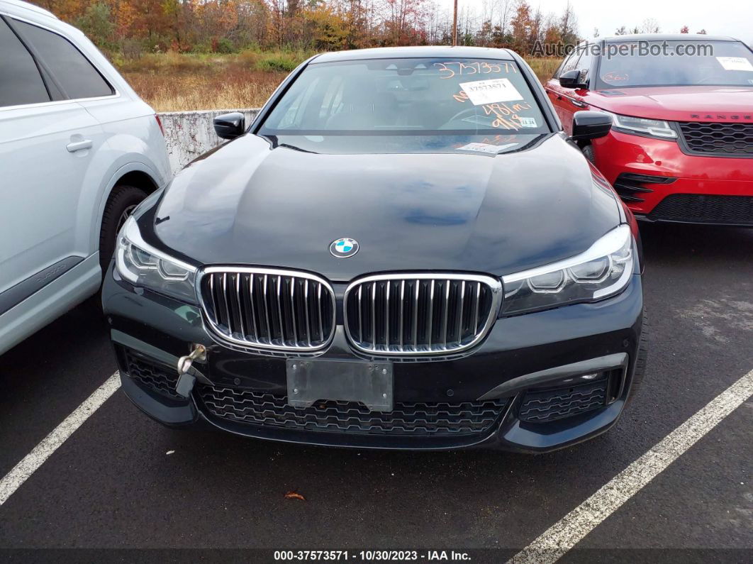 2019 Bmw 740i Xdrive Black vin: WBA7E4C50KGV69940