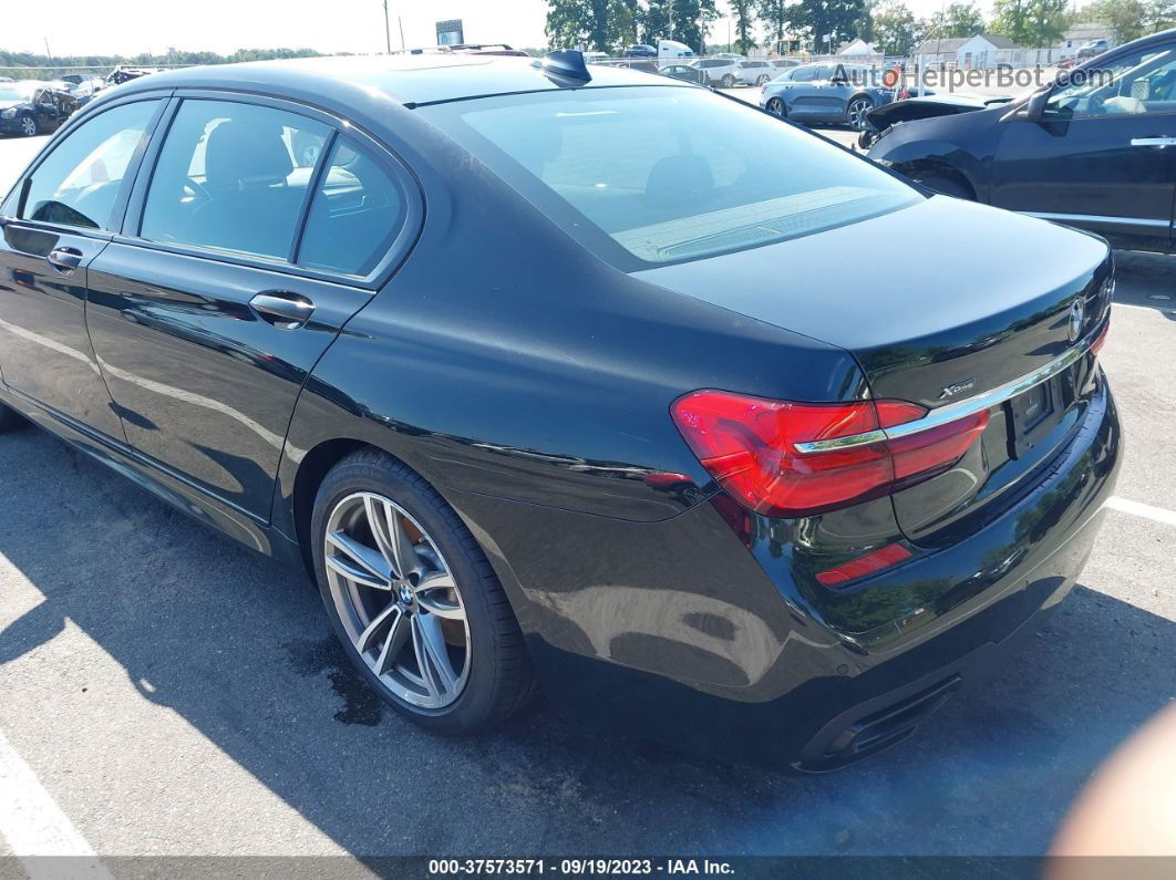 2019 Bmw 740i Xdrive Black vin: WBA7E4C50KGV69940