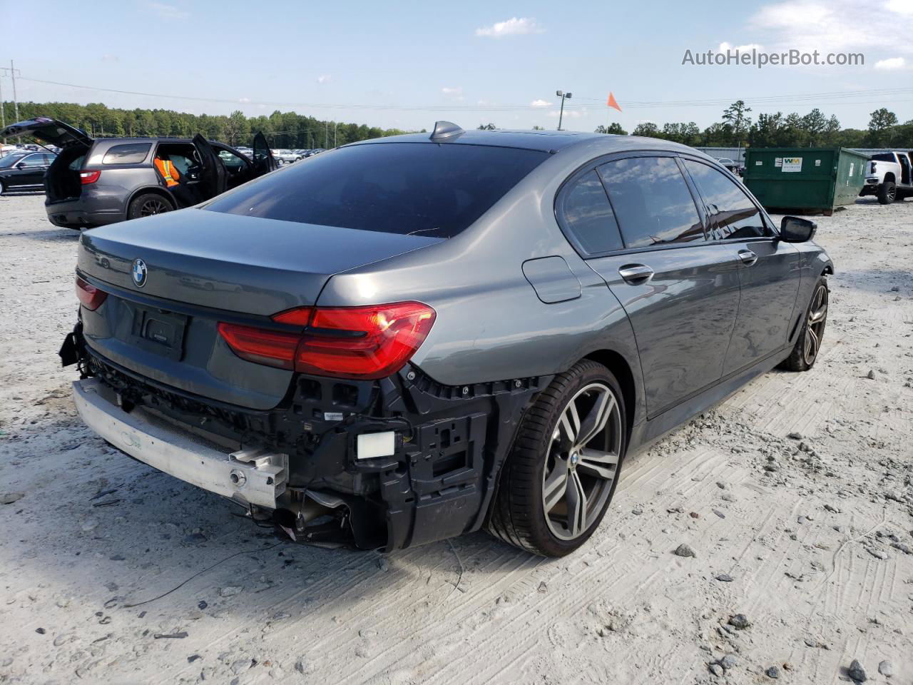 2019 Bmw 740 Xi Серый vin: WBA7E4C50KGV70540