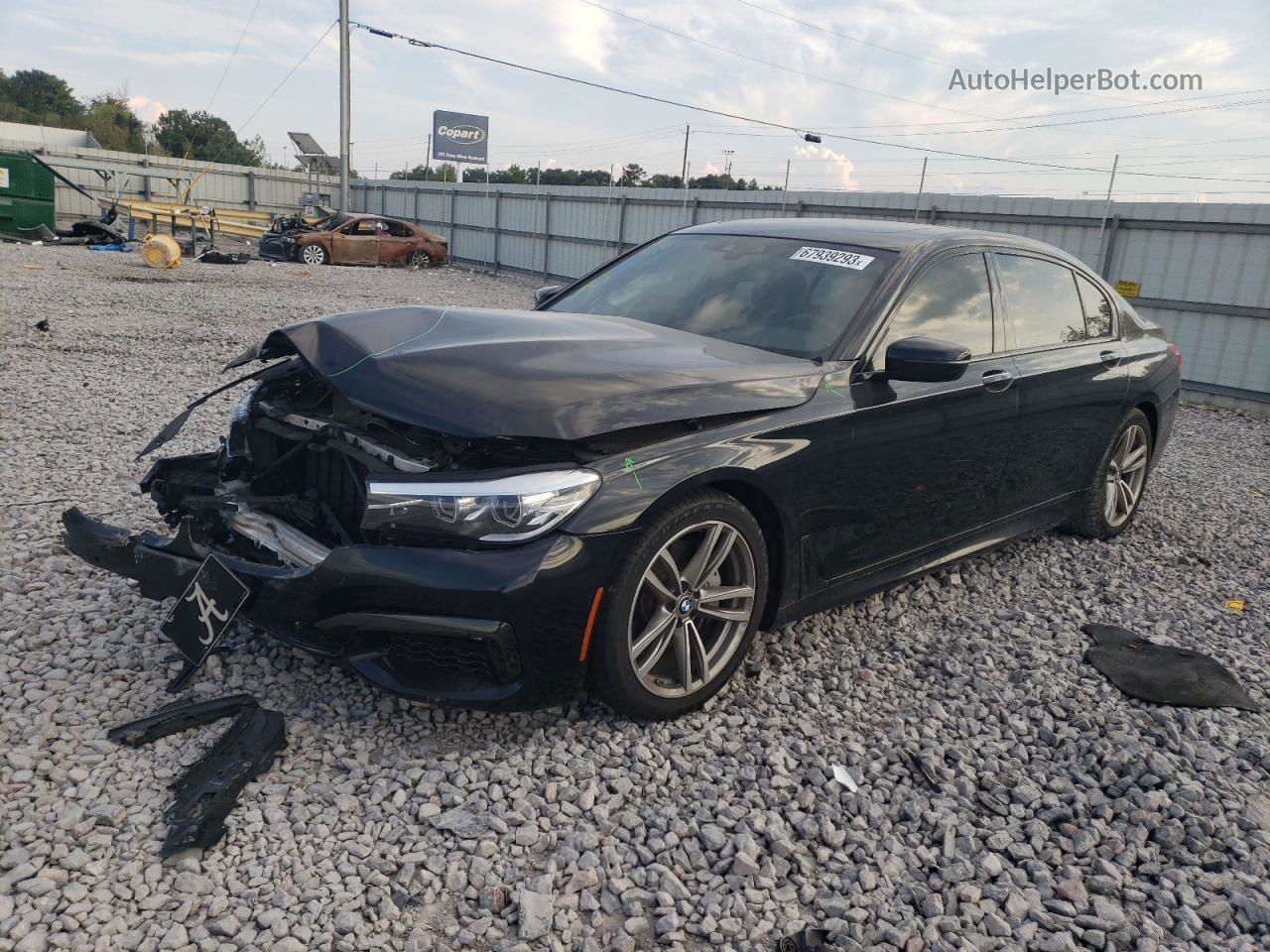 2019 Bmw 740 Xi Black vin: WBA7E4C53KGV70130