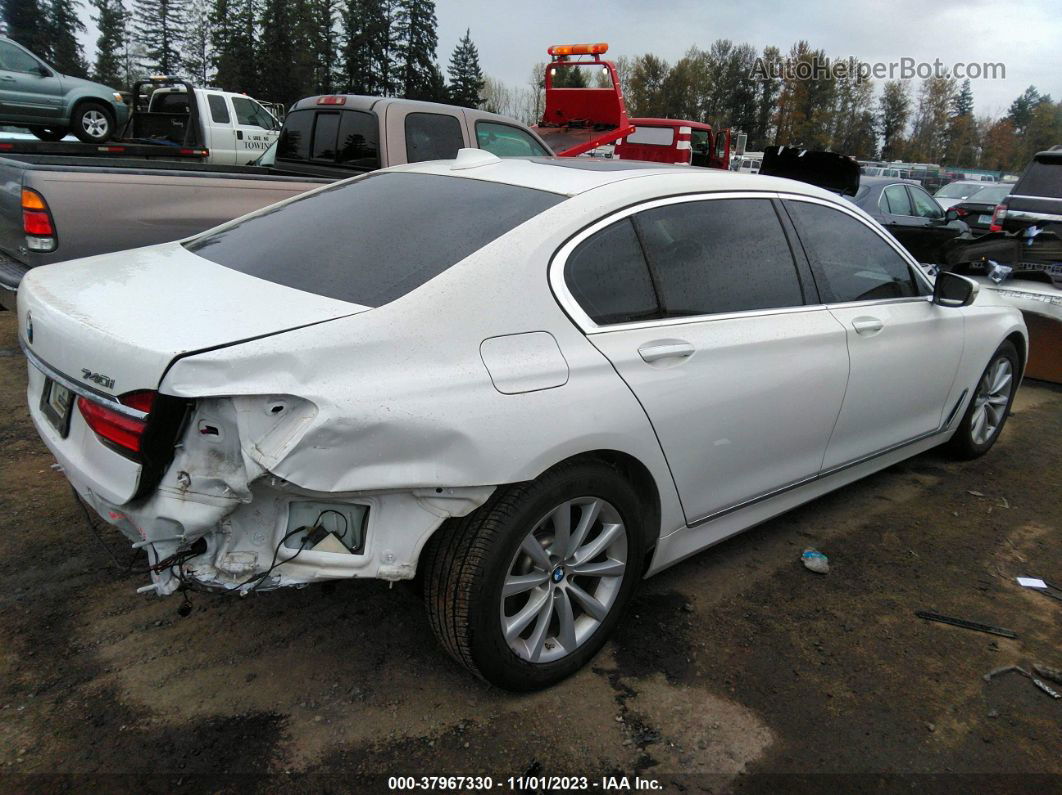 2019 Bmw 7 Series 740i Xdrive White vin: WBA7E4C54KGV28419