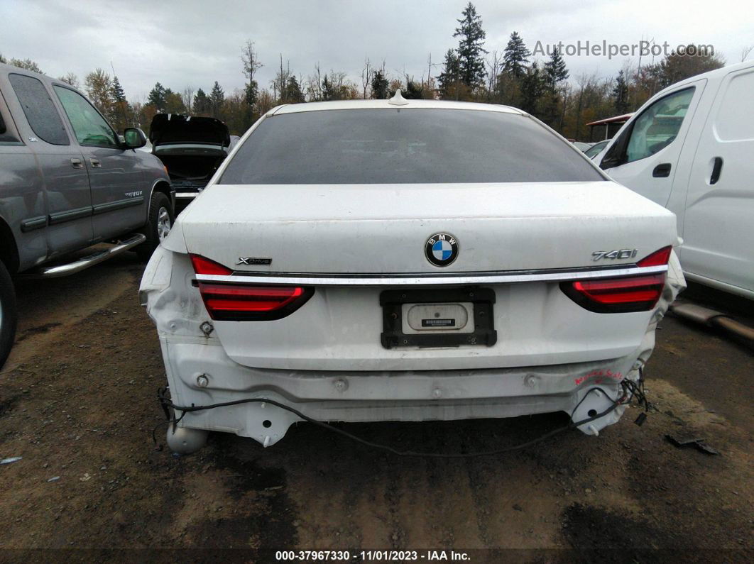 2019 Bmw 7 Series 740i Xdrive White vin: WBA7E4C54KGV28419