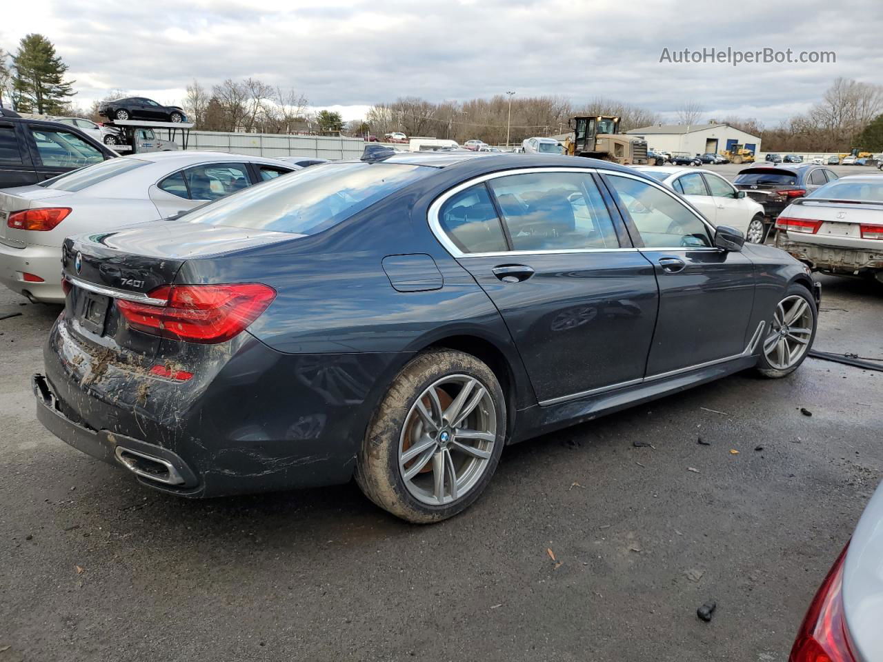 2019 Bmw 740 Xi Black vin: WBA7E4C55KGV70176