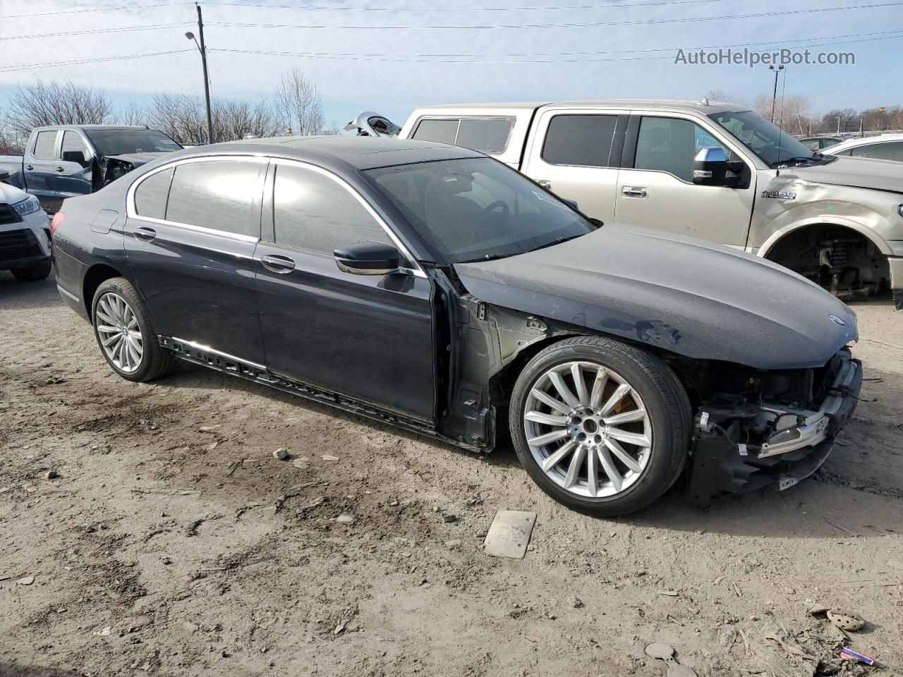 2019 Bmw 740 Xi Blue vin: WBA7E4C56KGV28714