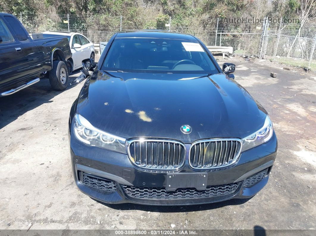 2019 Bmw 740i Xdrive Black vin: WBA7E4C57KGV28527