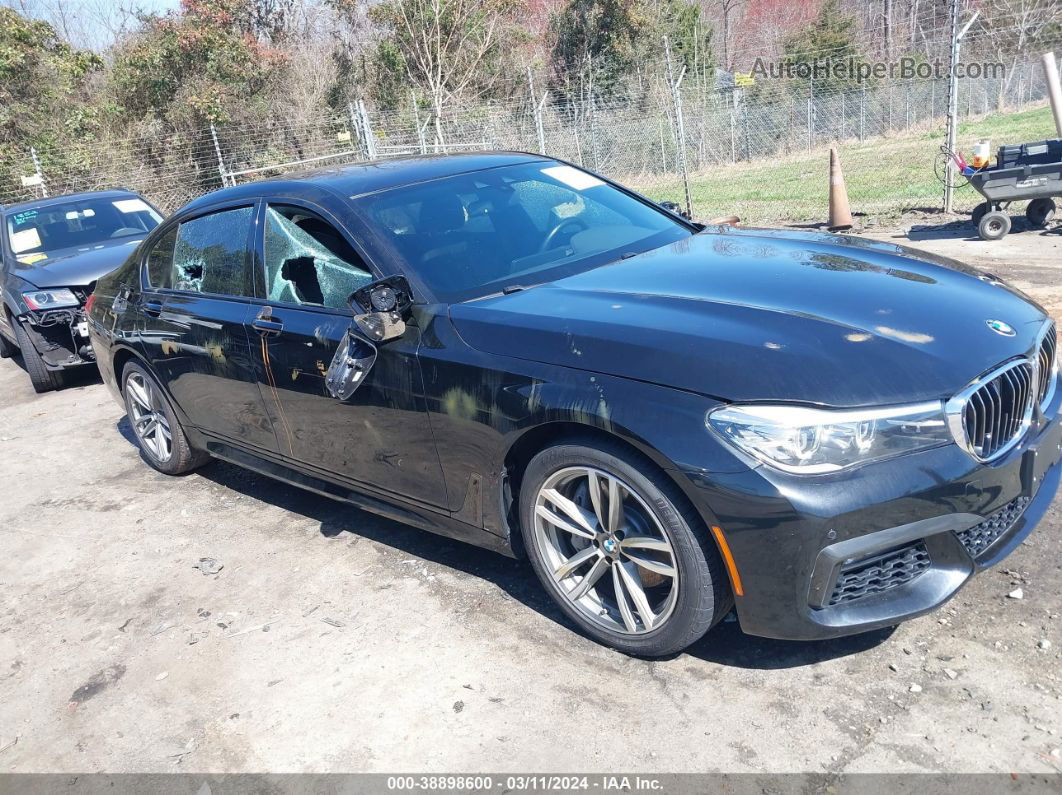 2019 Bmw 740i Xdrive Black vin: WBA7E4C57KGV28527