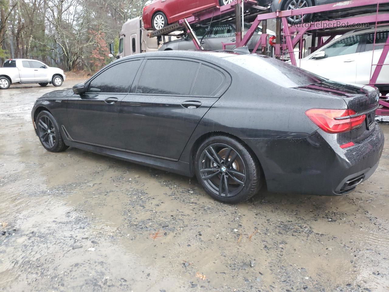 2019 Bmw 740 Xi Black vin: WBA7E4C57KGV70129