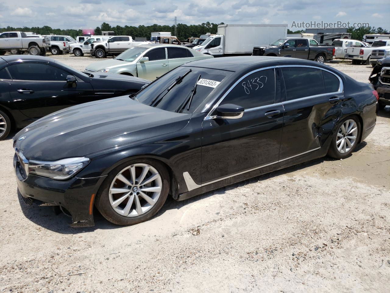 2019 Bmw 740 Xi Black vin: WBA7E4C5XKGV28201