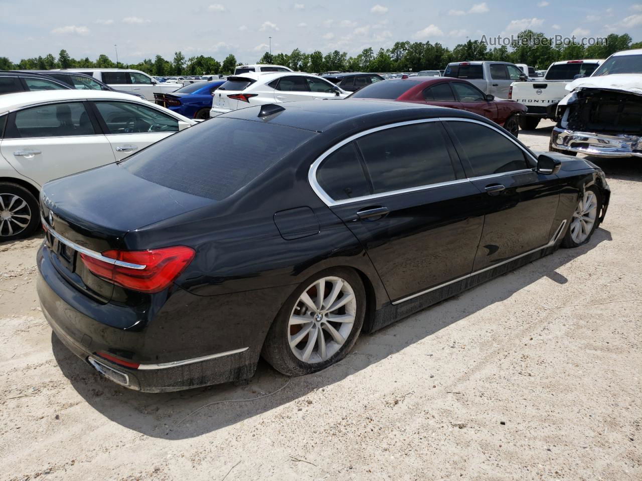 2019 Bmw 740 Xi Black vin: WBA7E4C5XKGV28201