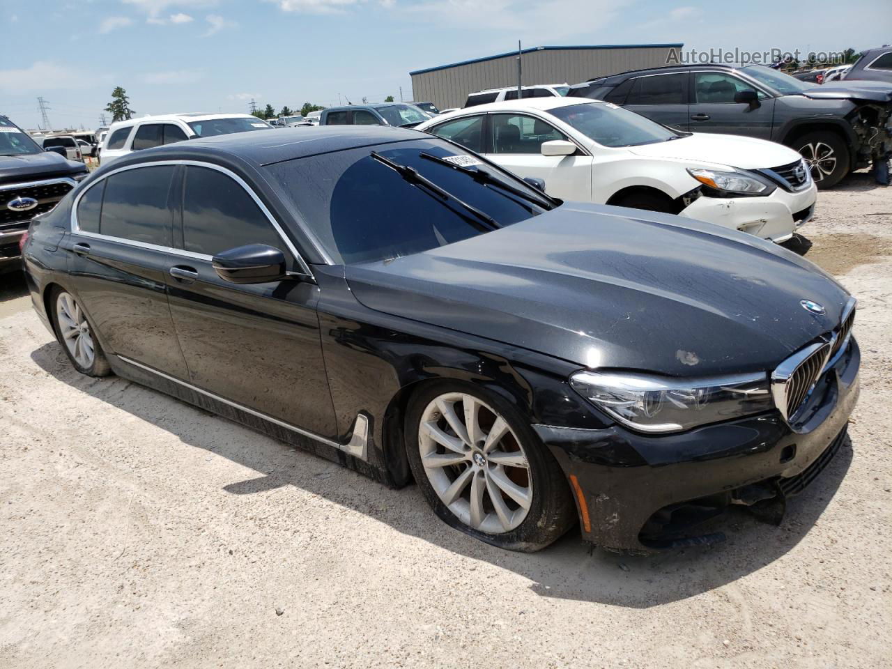 2019 Bmw 740 Xi Black vin: WBA7E4C5XKGV28201