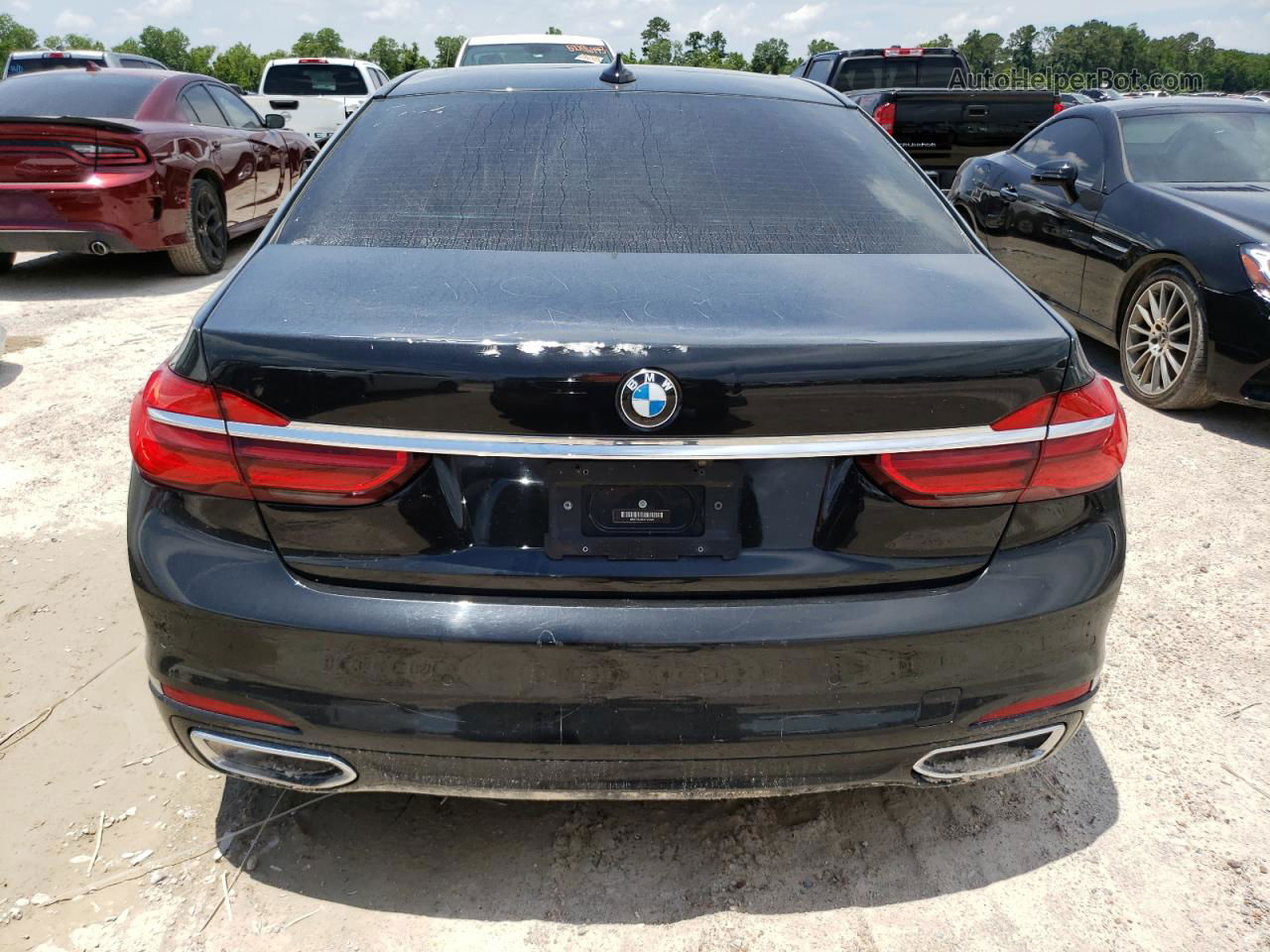 2019 Bmw 740 Xi Черный vin: WBA7E4C5XKGV28201