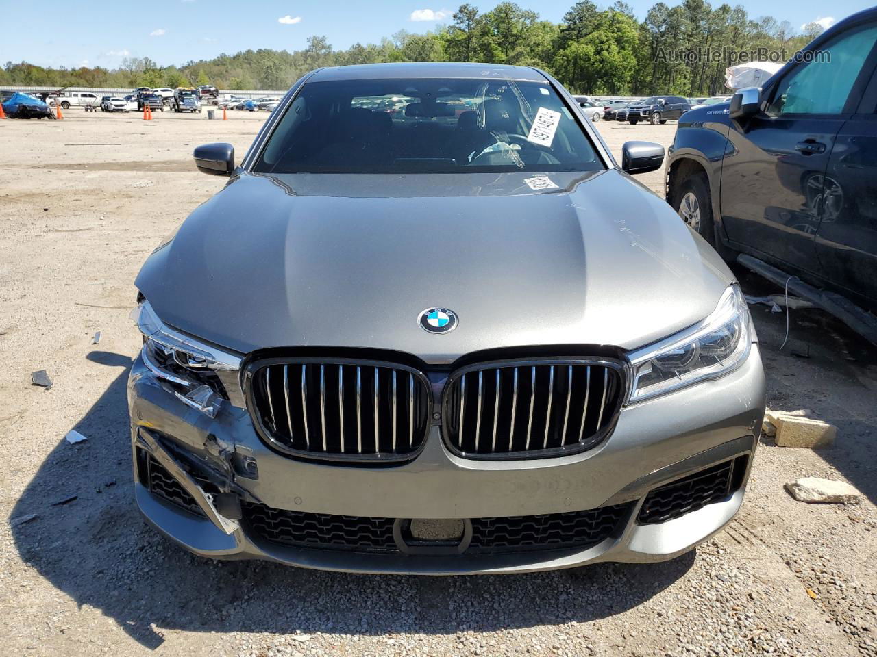 2019 Bmw 750 I Gray vin: WBA7F0C50KGM24600