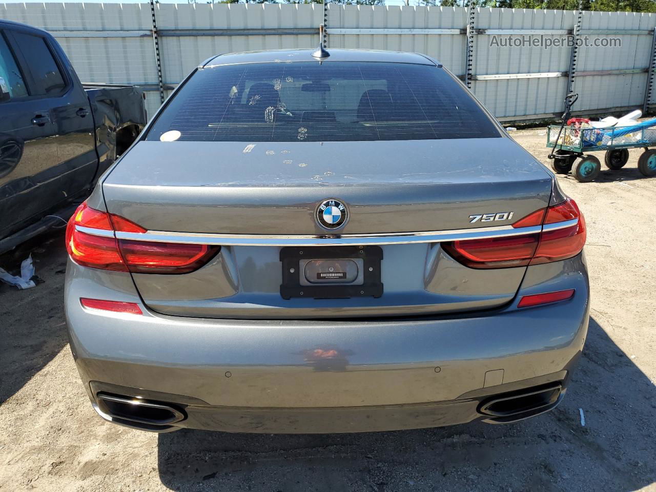 2019 Bmw 750 I Gray vin: WBA7F0C50KGM24600