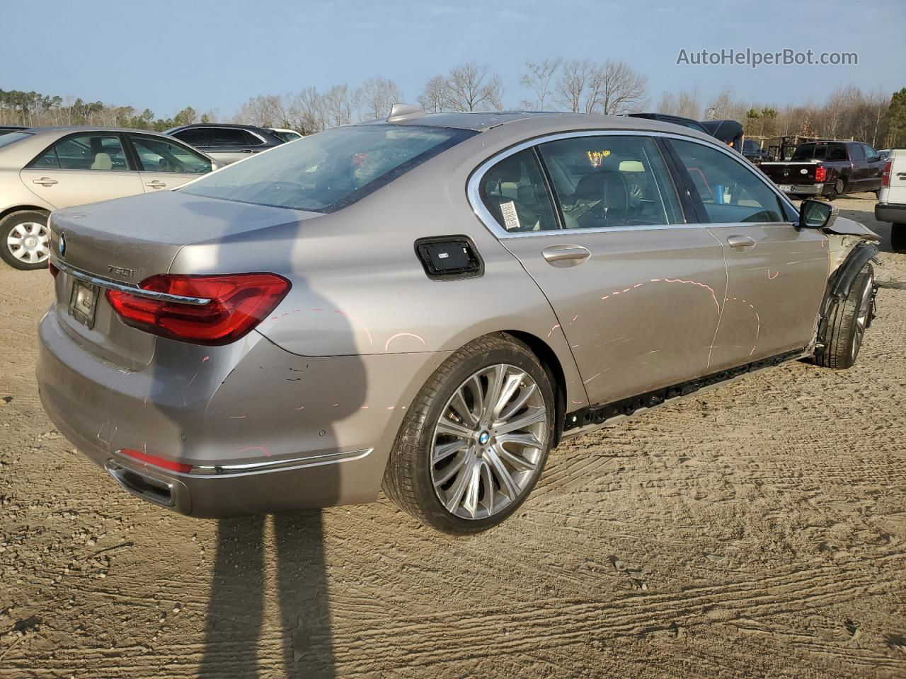 2019 Bmw 750 I Beige vin: WBA7F0C50KGM25794