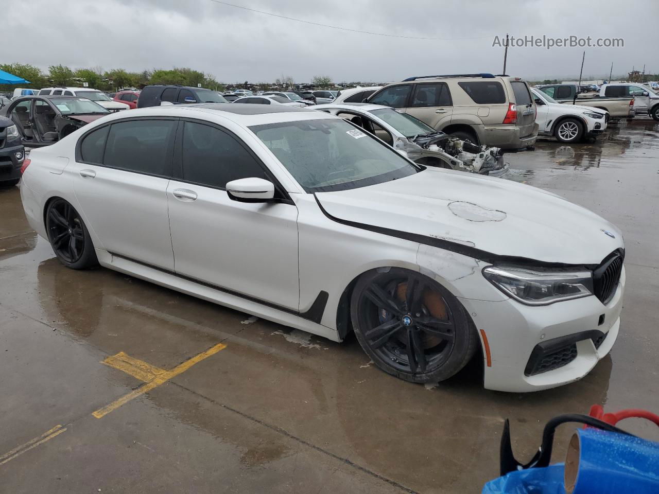 2019 Bmw 750 I White vin: WBA7F0C51KGM24749