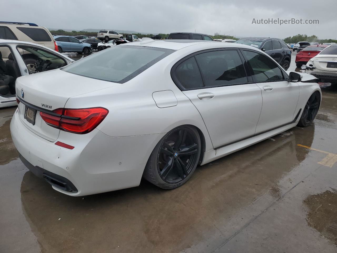 2019 Bmw 750 I White vin: WBA7F0C51KGM24749