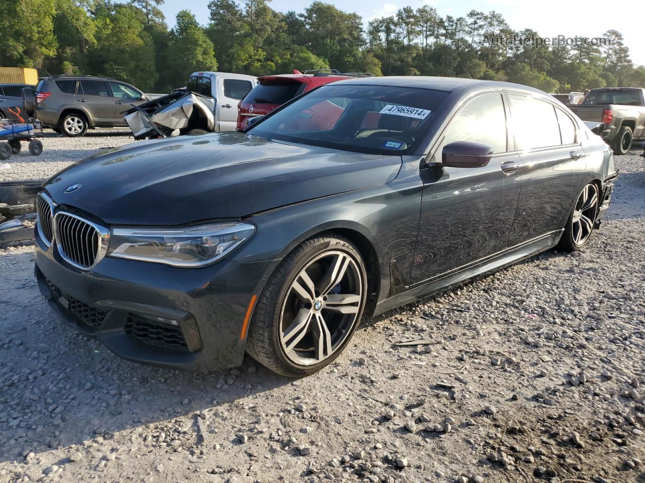 2019 Bmw 750 I Charcoal vin: WBA7F0C51KGM25500