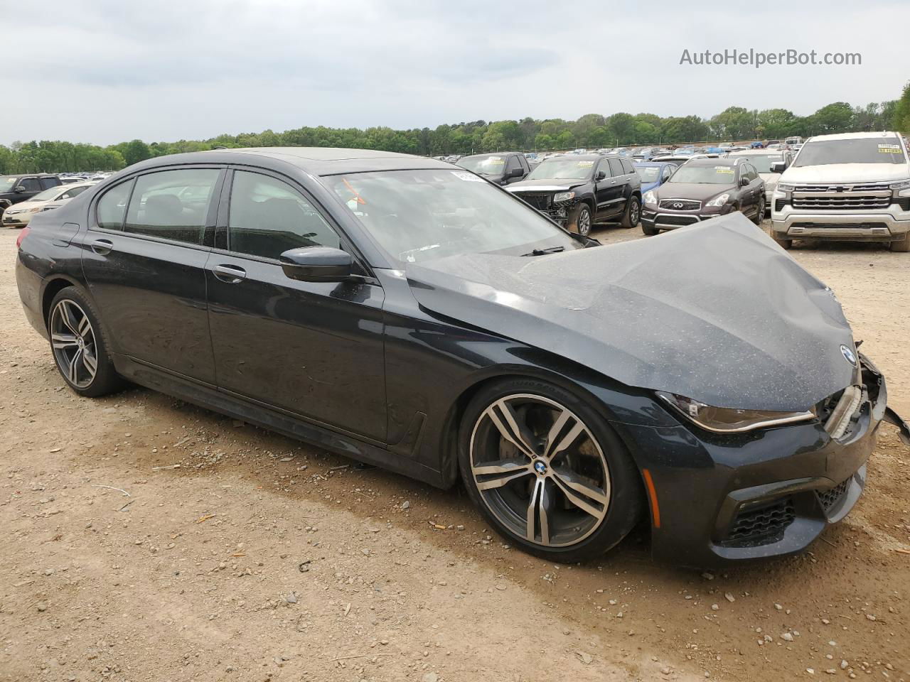 2019 Bmw 750 I Gray vin: WBA7F0C52KGM24484