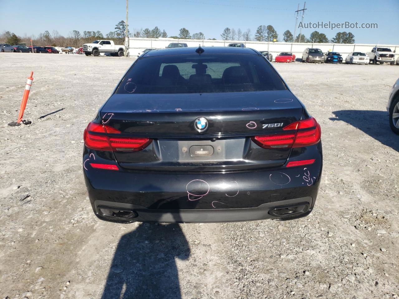 2019 Bmw 750 I Black vin: WBA7F0C53KGM24302