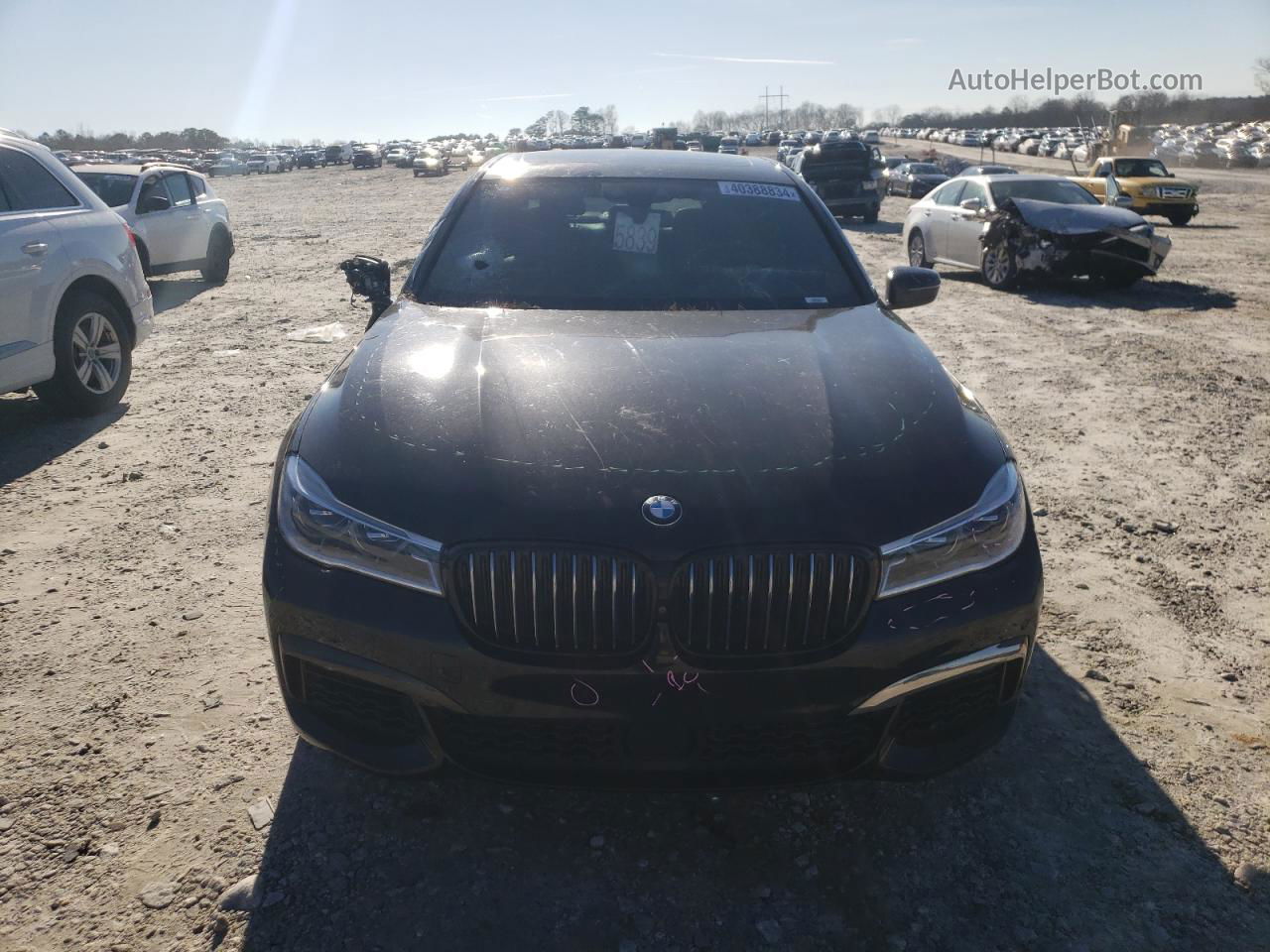 2019 Bmw 750 I Черный vin: WBA7F0C53KGM24302