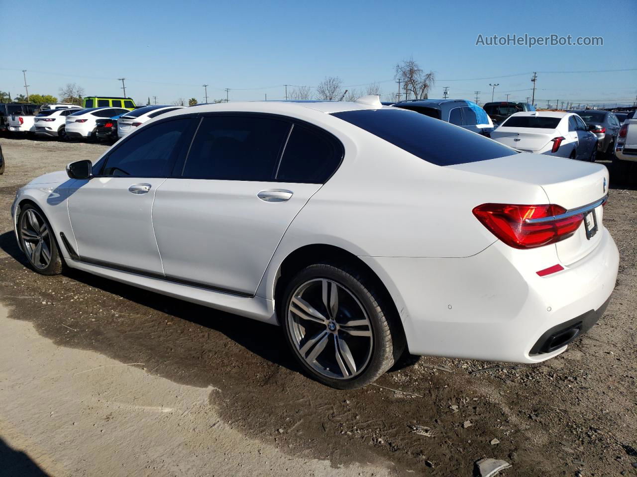 2019 Bmw 750 I White vin: WBA7F0C53KGM24428