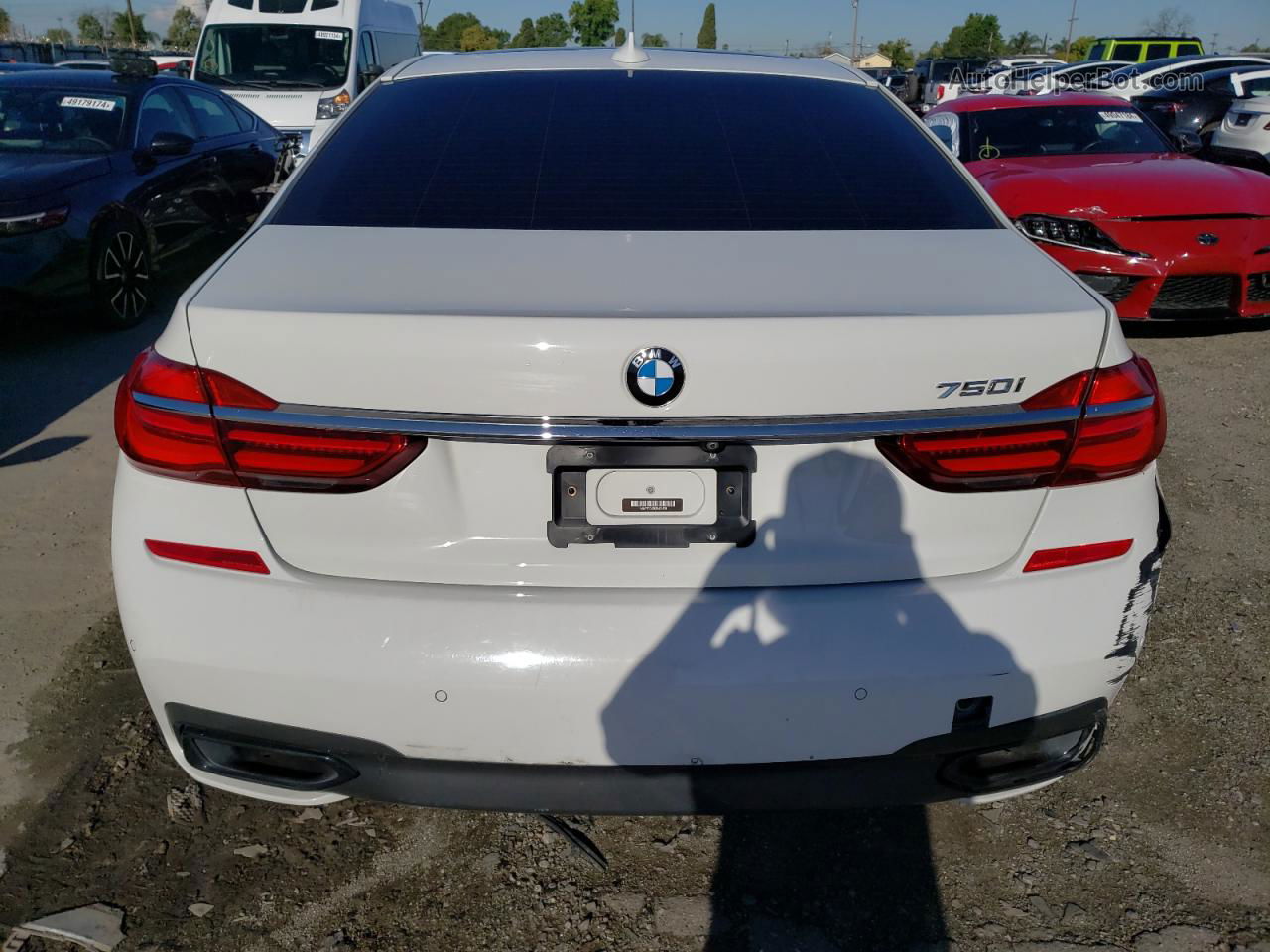 2019 Bmw 750 I White vin: WBA7F0C53KGM24428