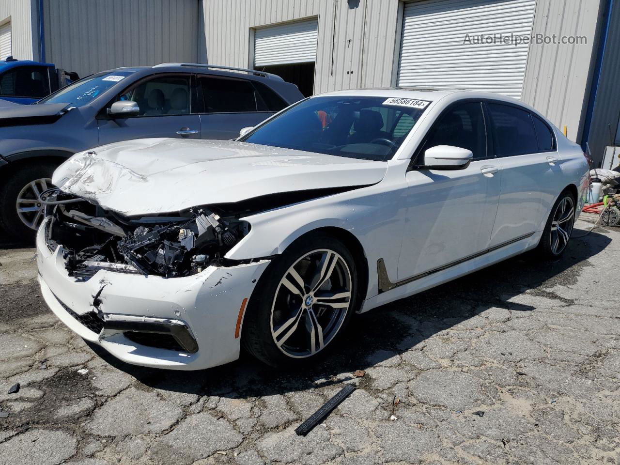 2019 Bmw 750 I White vin: WBA7F0C54KGM24230