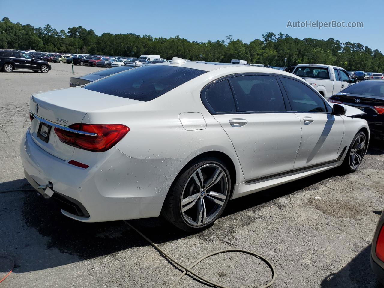 2019 Bmw 750 I White vin: WBA7F0C54KGM24230