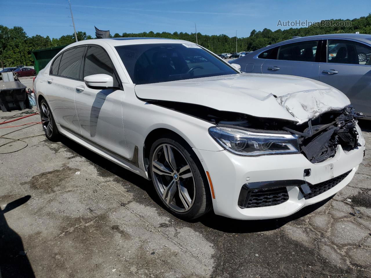 2019 Bmw 750 I White vin: WBA7F0C54KGM24230