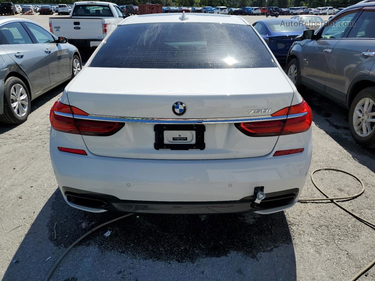 2019 Bmw 750 I White vin: WBA7F0C54KGM24230