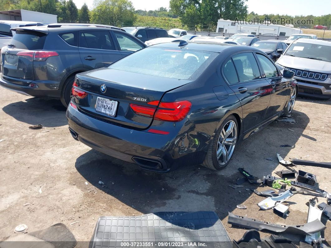 2019 Bmw 7 Series 750i Black vin: WBA7F0C54KGM25913