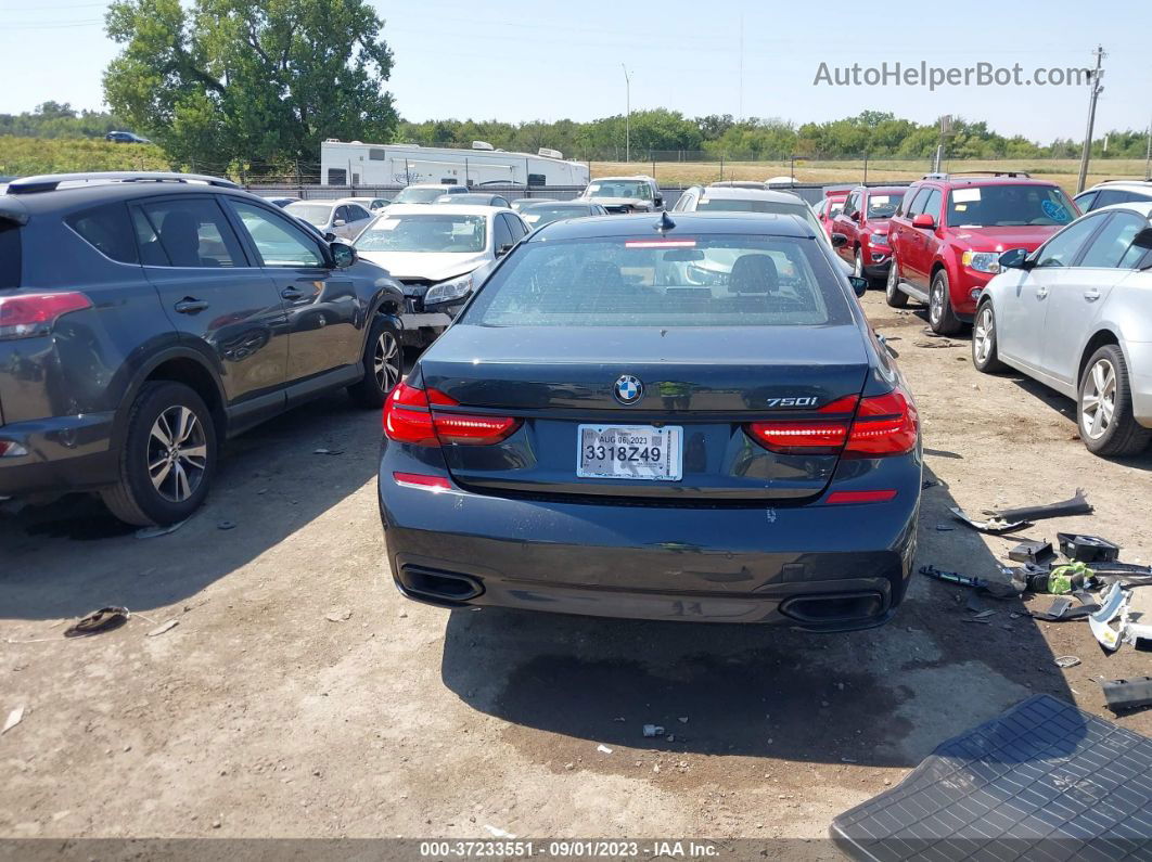 2019 Bmw 7 Series 750i Black vin: WBA7F0C54KGM25913