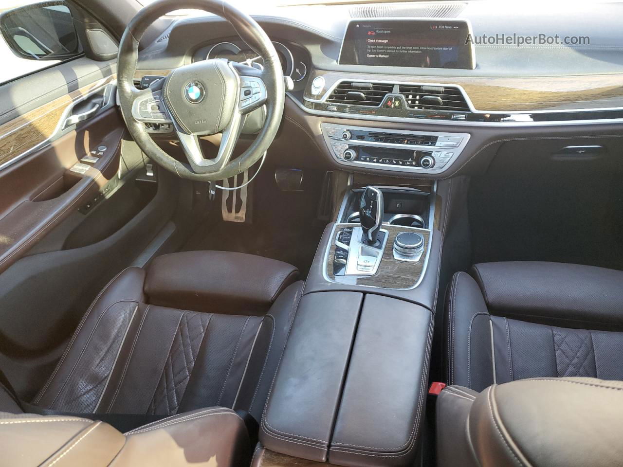 2019 Bmw 750 I White vin: WBA7F0C55KGM24432