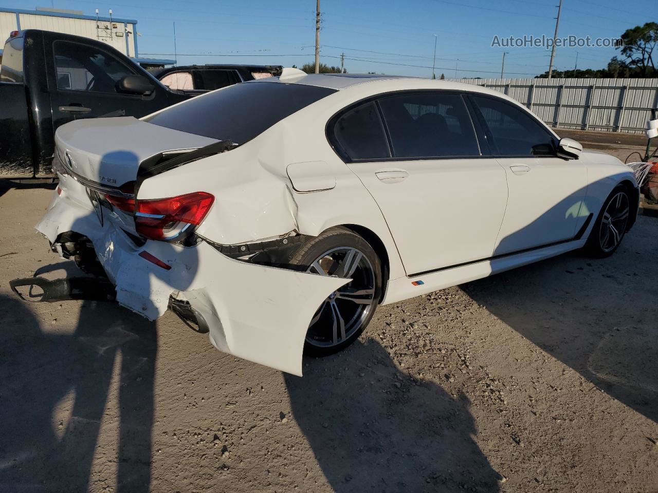 2019 Bmw 750 I White vin: WBA7F0C55KGM24432