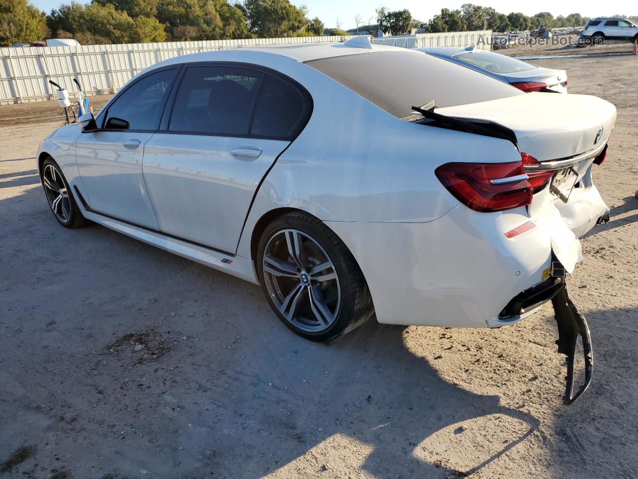 2019 Bmw 750 I White vin: WBA7F0C55KGM24432