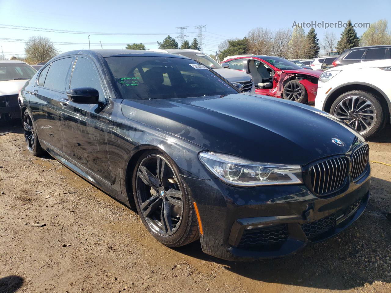 2019 Bmw 750 I Black vin: WBA7F0C56KGM24441