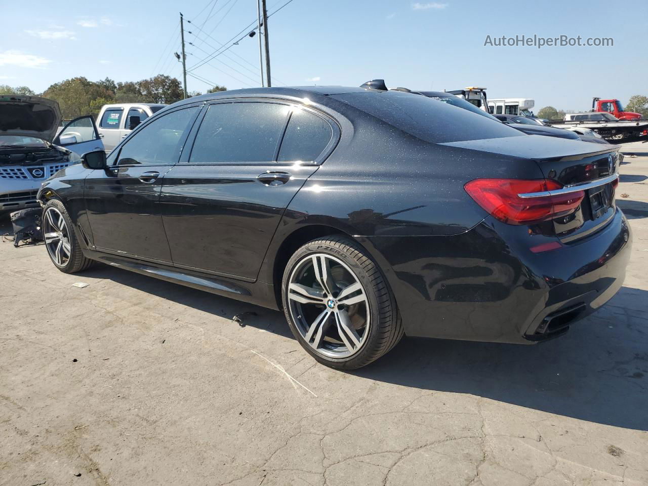 2019 Bmw 750 I Black vin: WBA7F0C56KGM25329