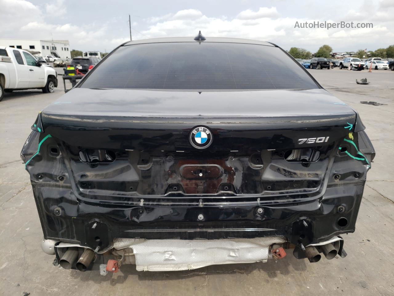 2019 Bmw 750 I Black vin: WBA7F0C58KGM24375