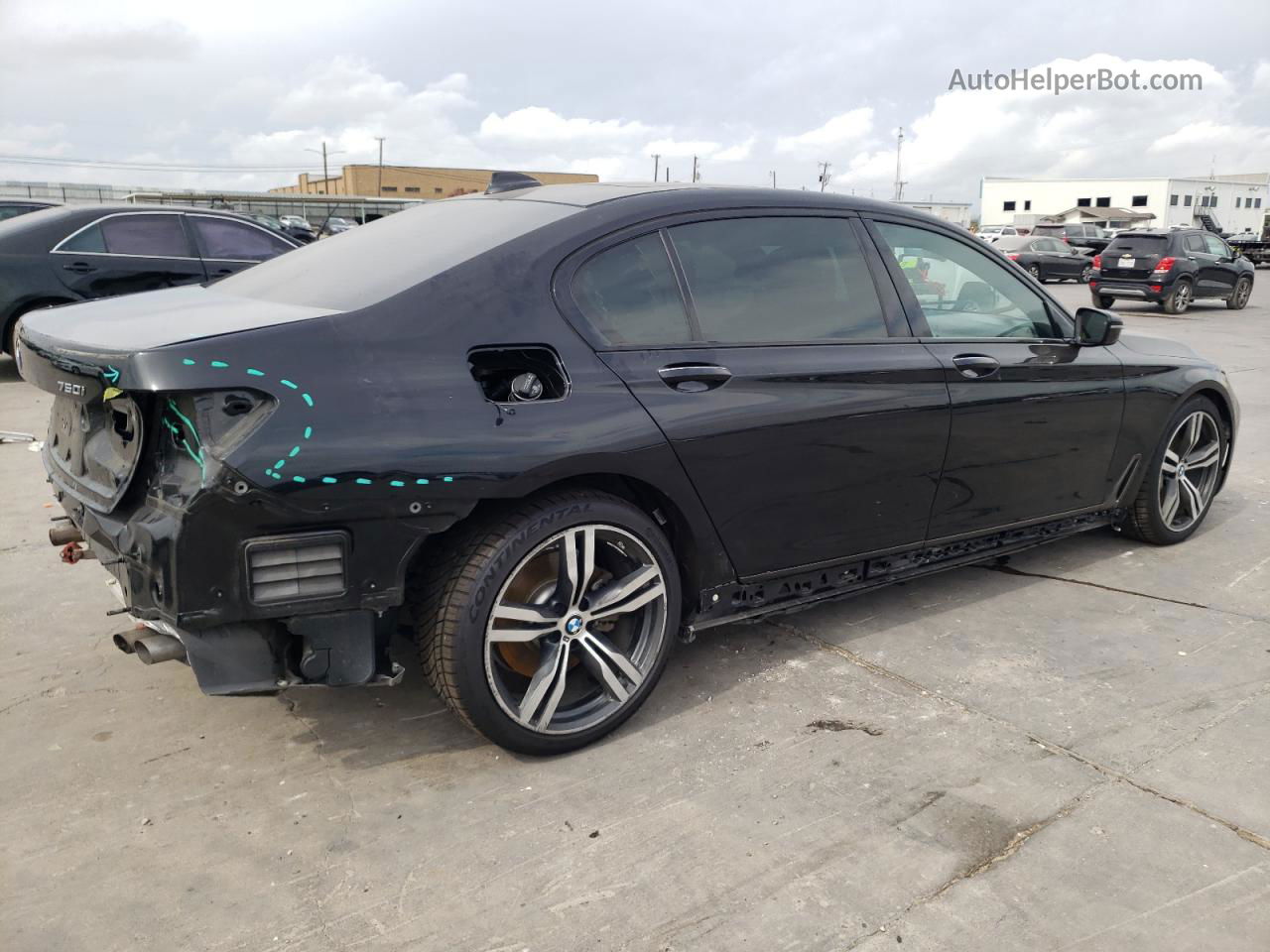 2019 Bmw 750 I Black vin: WBA7F0C58KGM24375