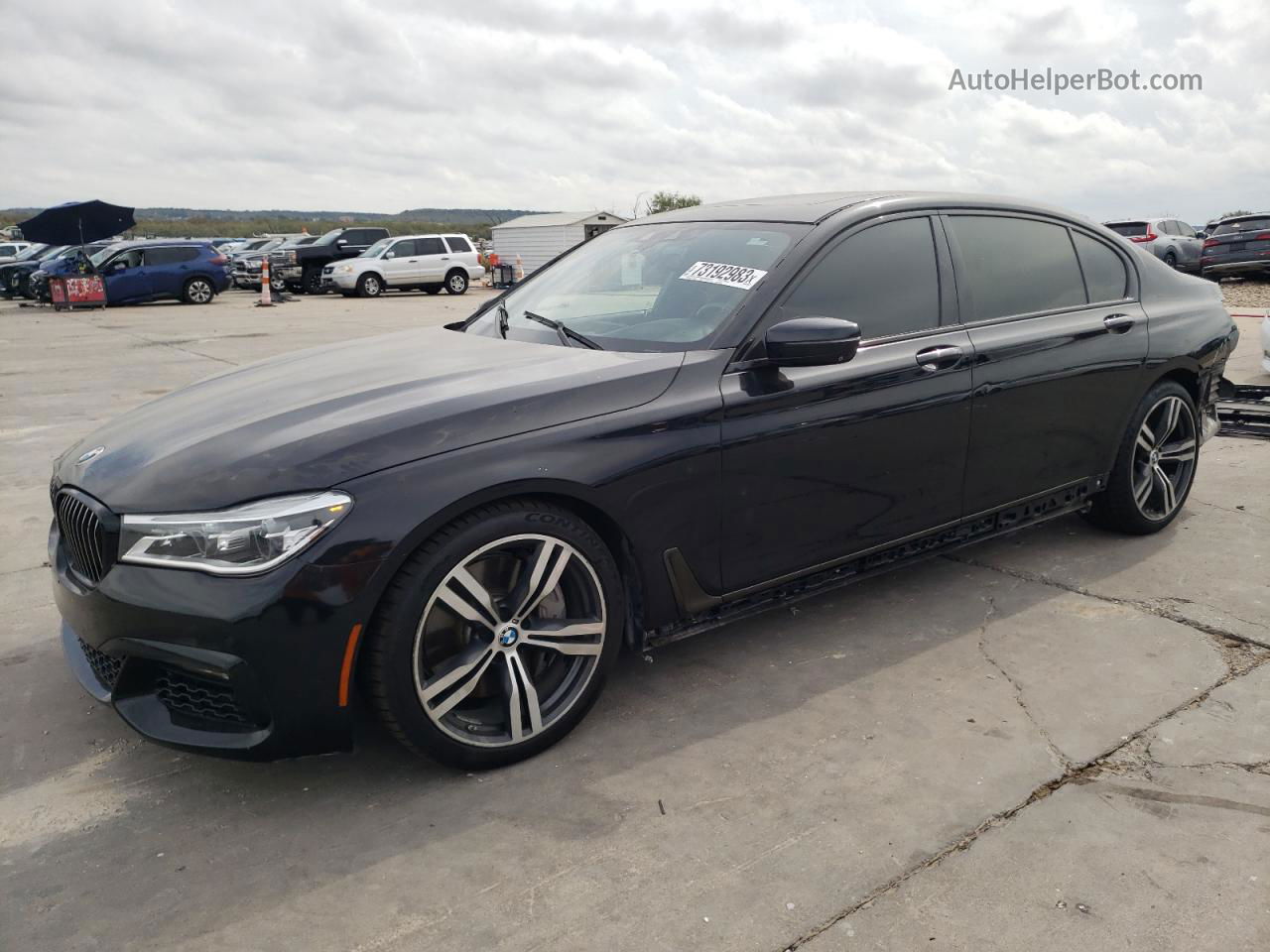 2019 Bmw 750 I Black vin: WBA7F0C58KGM24375