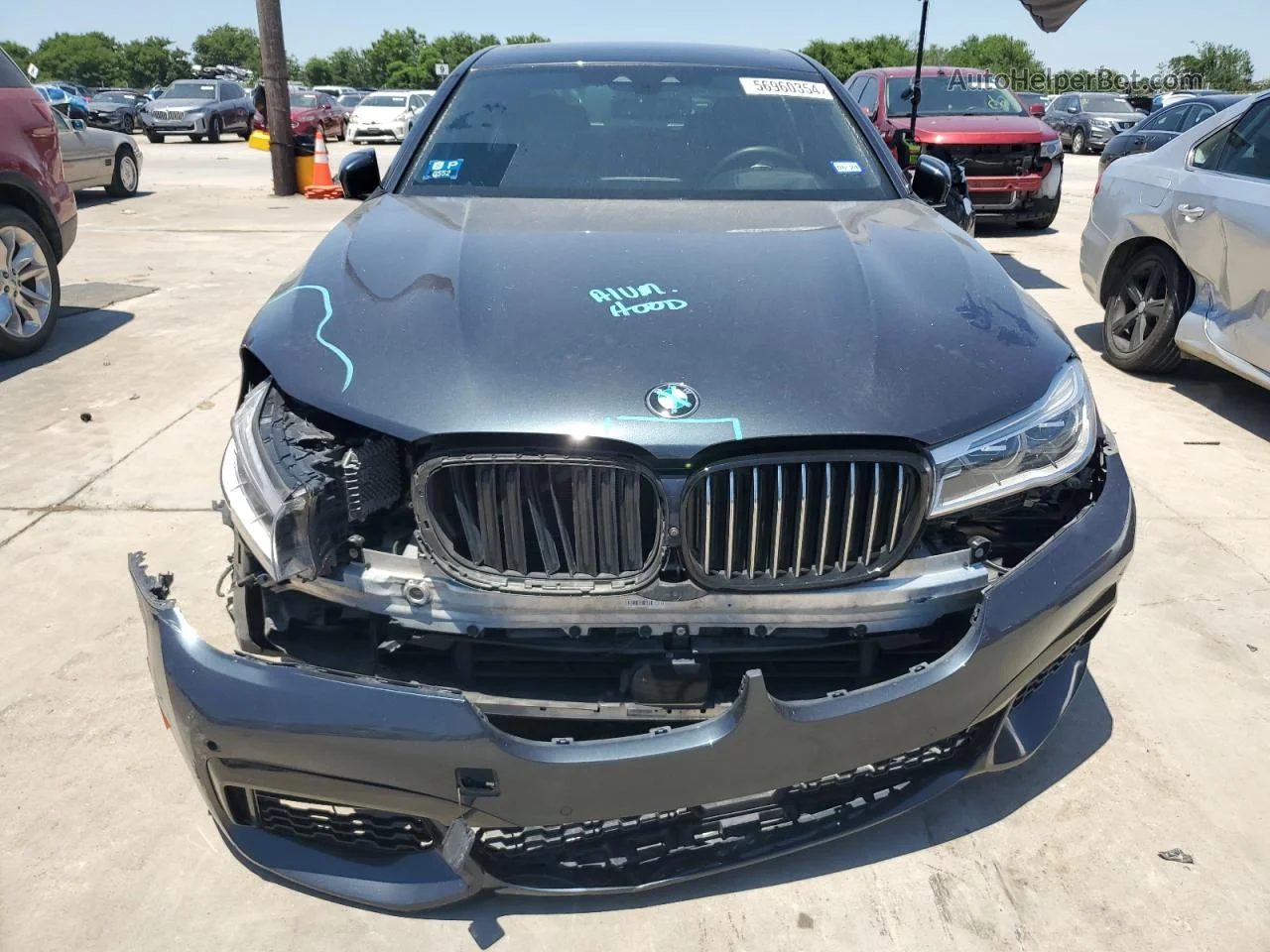 2019 Bmw 750 I Gray vin: WBA7F0C58KGM24666