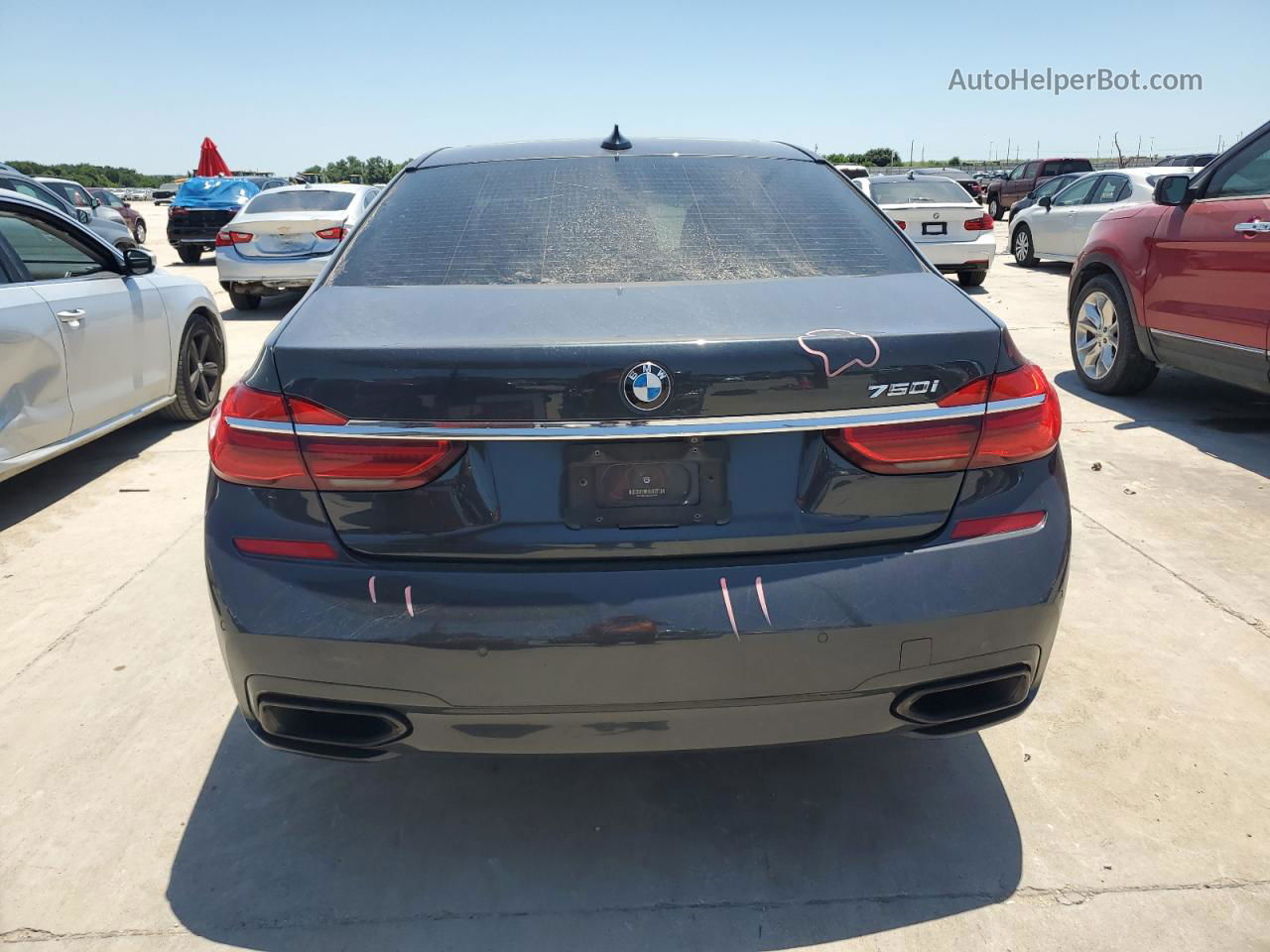 2019 Bmw 750 I Gray vin: WBA7F0C58KGM24666