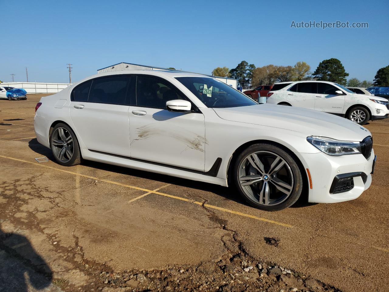 2019 Bmw 750 I White vin: WBA7F0C58KGM25347