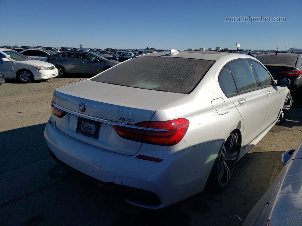 2019 Bmw 750 I White vin: WBA7F0C5XKGM25771