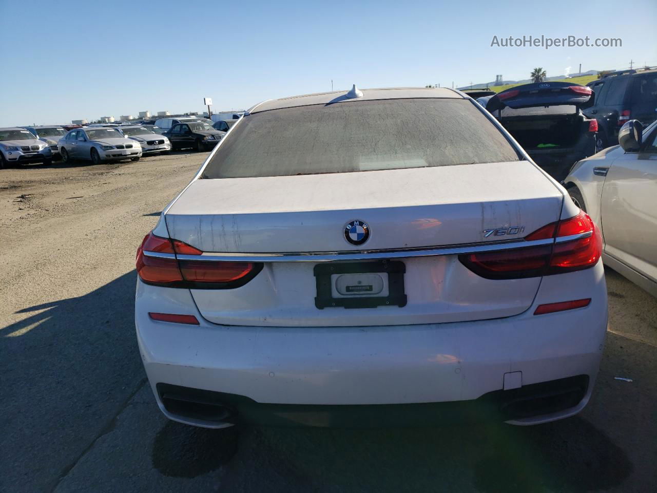 2019 Bmw 750 I White vin: WBA7F0C5XKGM25771