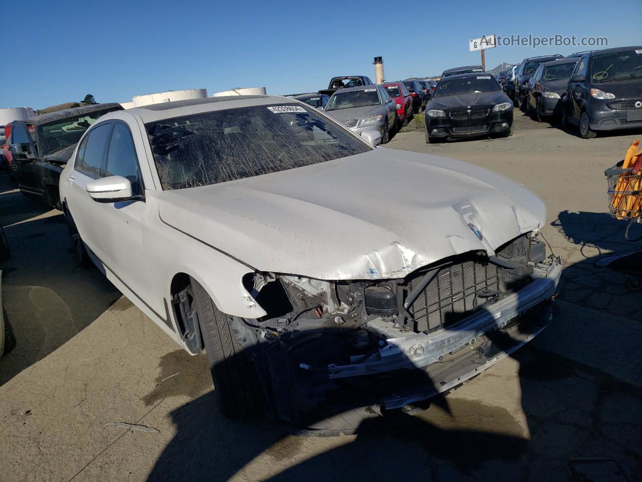 2019 Bmw 750 I White vin: WBA7F0C5XKGM25771