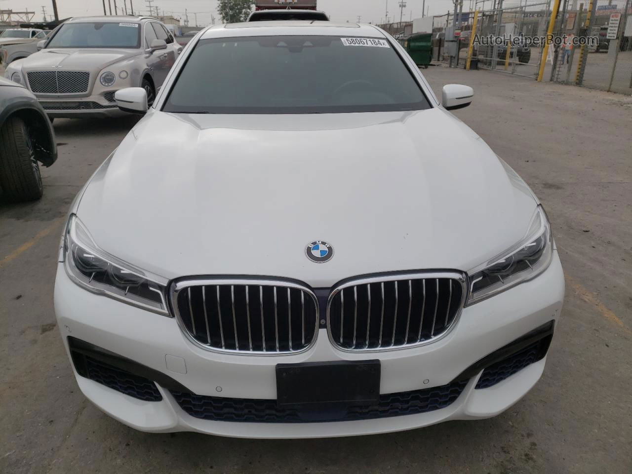 2019 Bmw 750 I Белый vin: WBA7F0C5XKGM25771