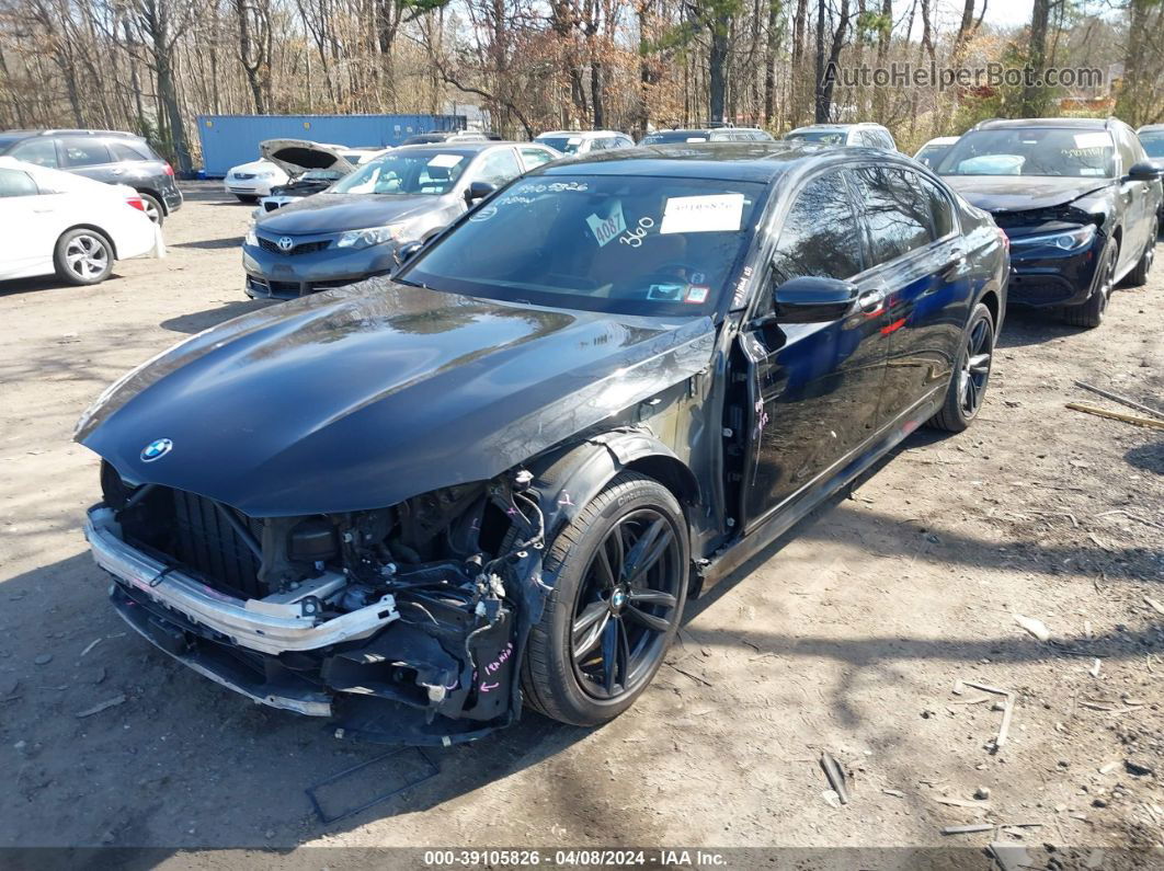 2019 Bmw 750i Xdrive Black vin: WBA7F2C53KB240678